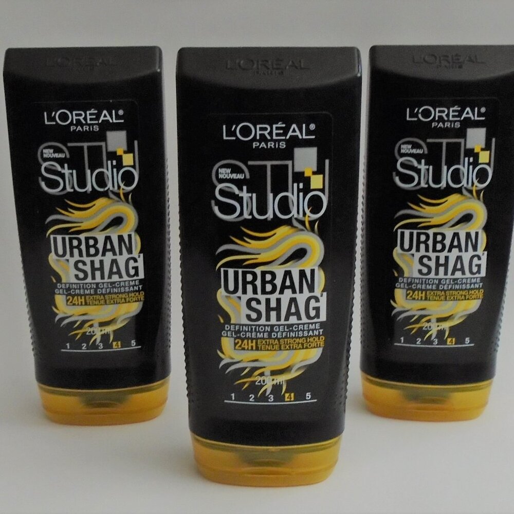 L'Oreal Studio Urban Shag 24H Extra-Strong Hold Hair Gel 3 Pack 200ml Each